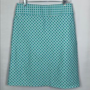 Talbots Geometric A-Line Skirt Fully Lined Size 8